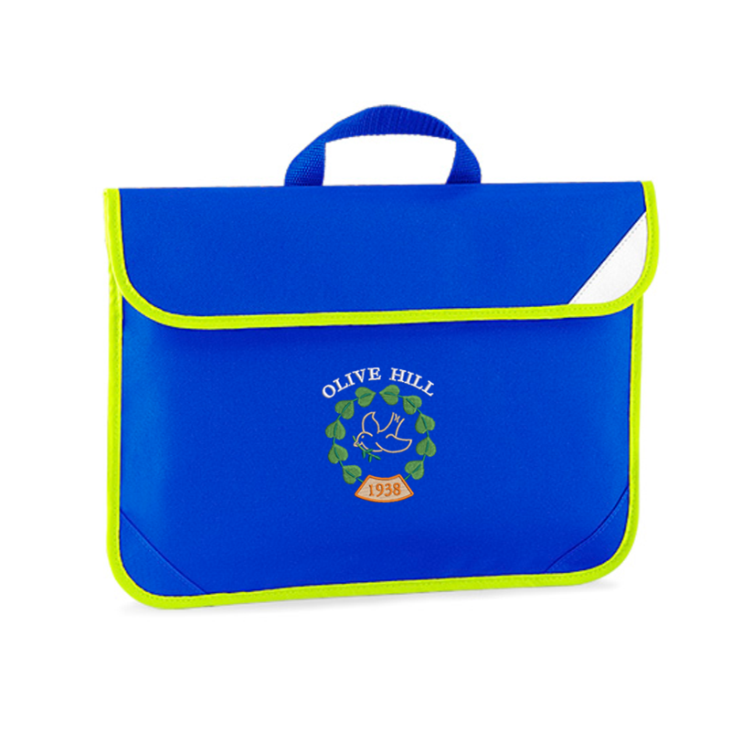 Hi Viz Book bag with logo.