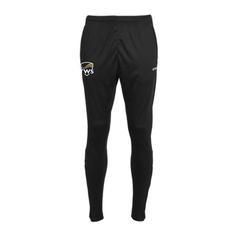 WMS training pants made of 100% polyester have a brushed inside for an extra soft feel. The pants have an elastic waistband with drawstring and two pockets with zip. The legs are provided with a zip at the bottom.