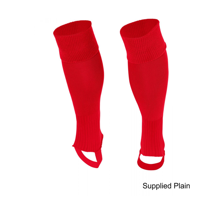 Footless socks are commonly used in field hockey and can be combined with an ankle brace. Because of the ankle brace the space in the shoe is tight already and the foot is already protected. In addition, people choose footless socks because theyre more durable than socks that include an insole. You can wear your favorite sports socks under the footless sock. This footless sock is 100% colour fast, shrink-free and made of soft, comfortable material.