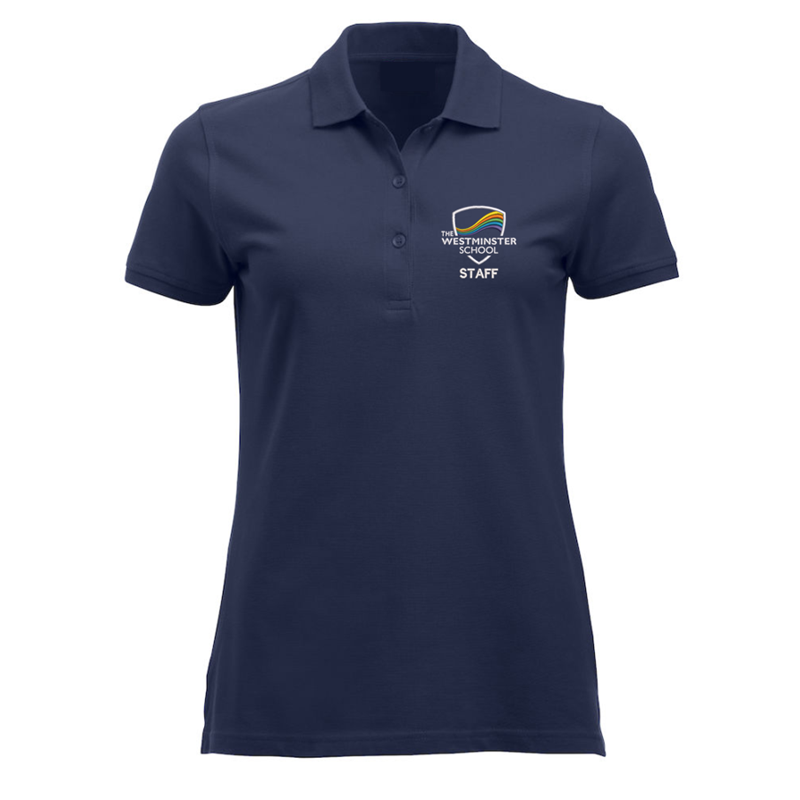 Poloshirt, ladies fit with embroidered logo.