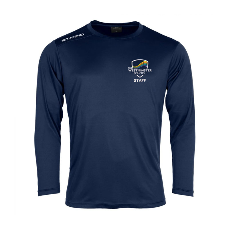 Long sleeved sports top with embroidered logo.