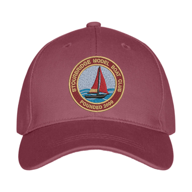 Premium baseball cap with embroidered logo