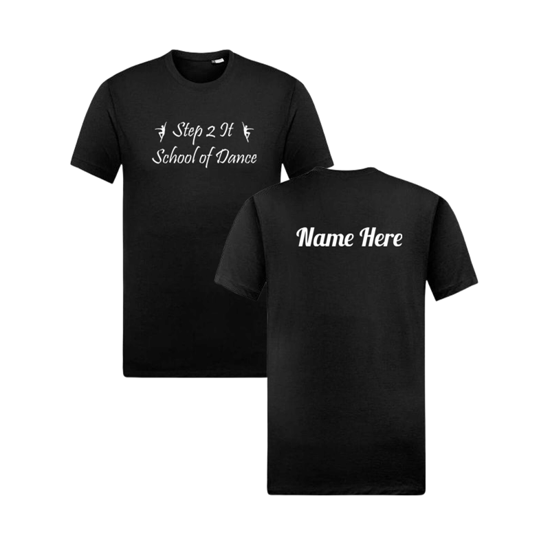 Cotton crew neck t shirt printed logo to front and name to back