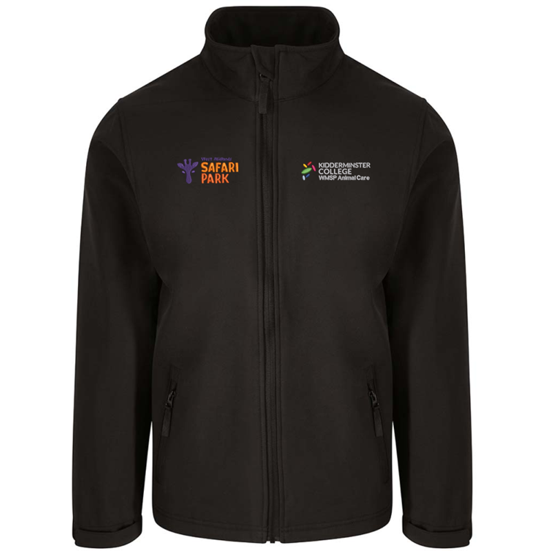SoftShell Jacket embroidered logo left & right breast.