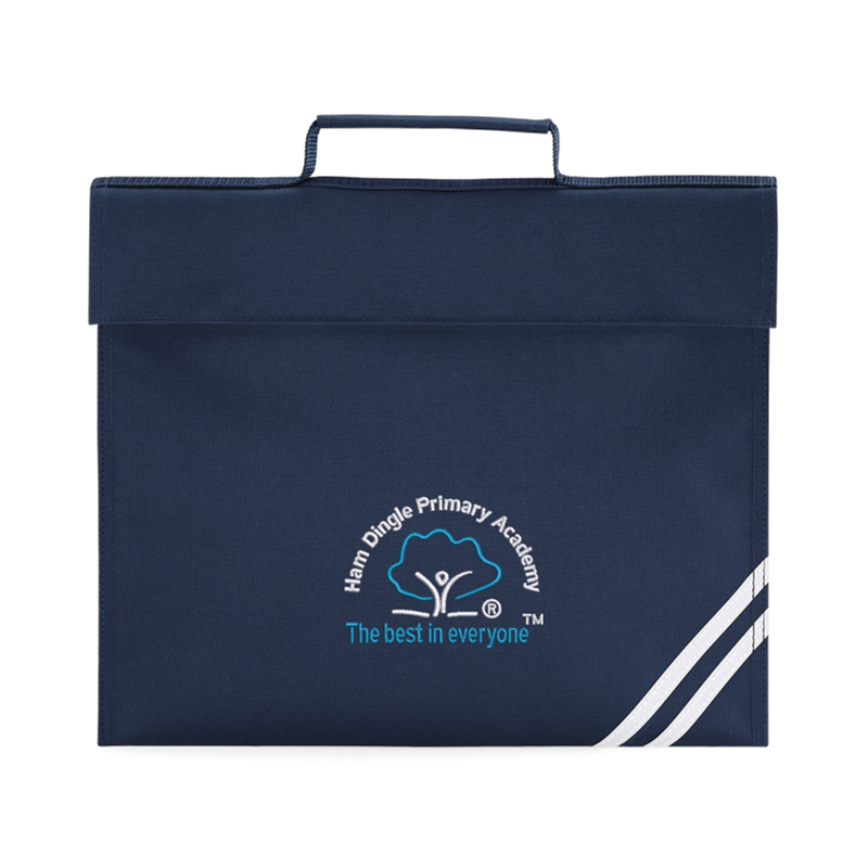 Book Bag in Navy with School logo embroidered