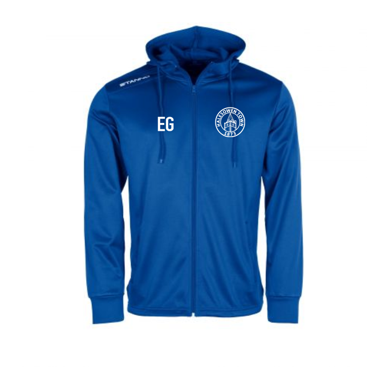 Academy Hoodec Tracksuit top, Royal Blue, printed logo