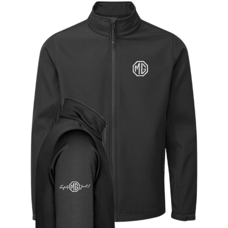 Regatta softshell jacket, embroidered MG logo to front and Safety Fast to sleeve.