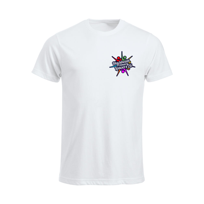White Cotton T Shirt with Leavers 26 logo