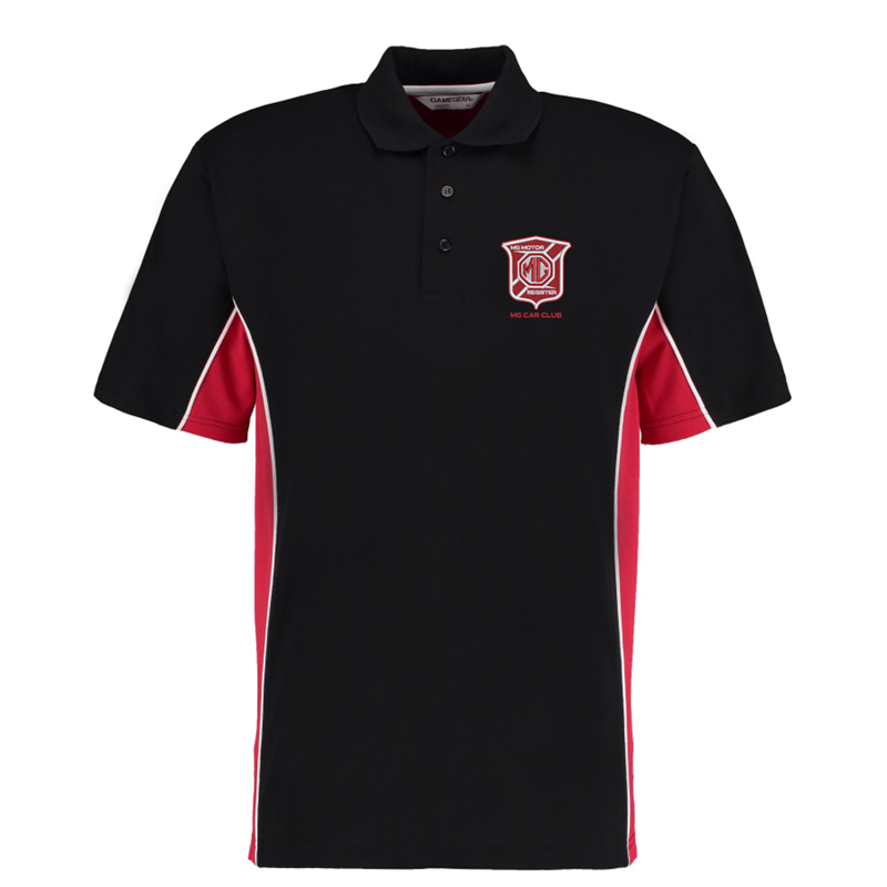 Polycotton poloshirt contrast colours embroidered with club logo.