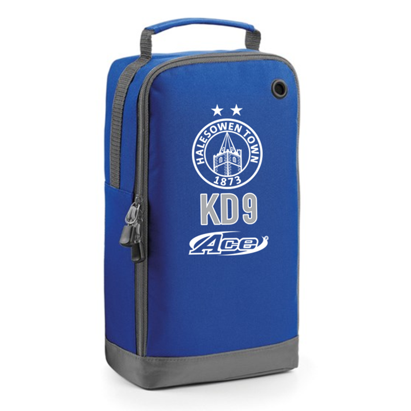 Water resistant boot bag, club logo incouding free initial and number
