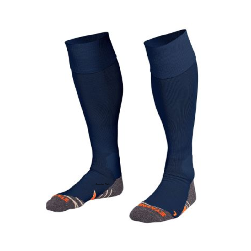 Polyester training socks, Navy, full foot style
