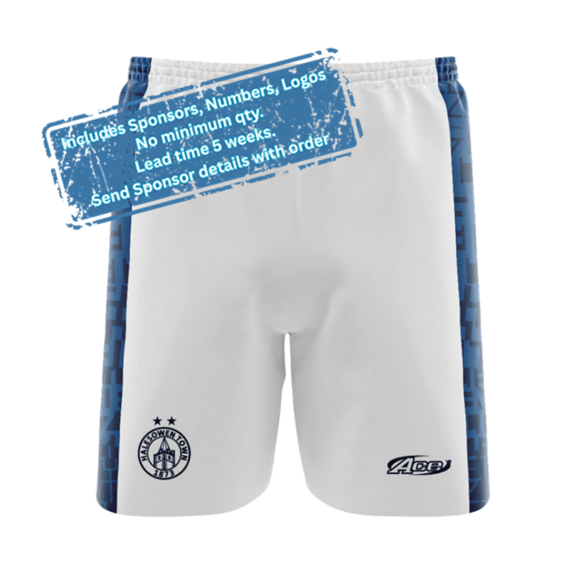 Polyester premium fabric, official HTFC home playing shorts. Additional sponsor logos, numbers, names all inluded in the price.