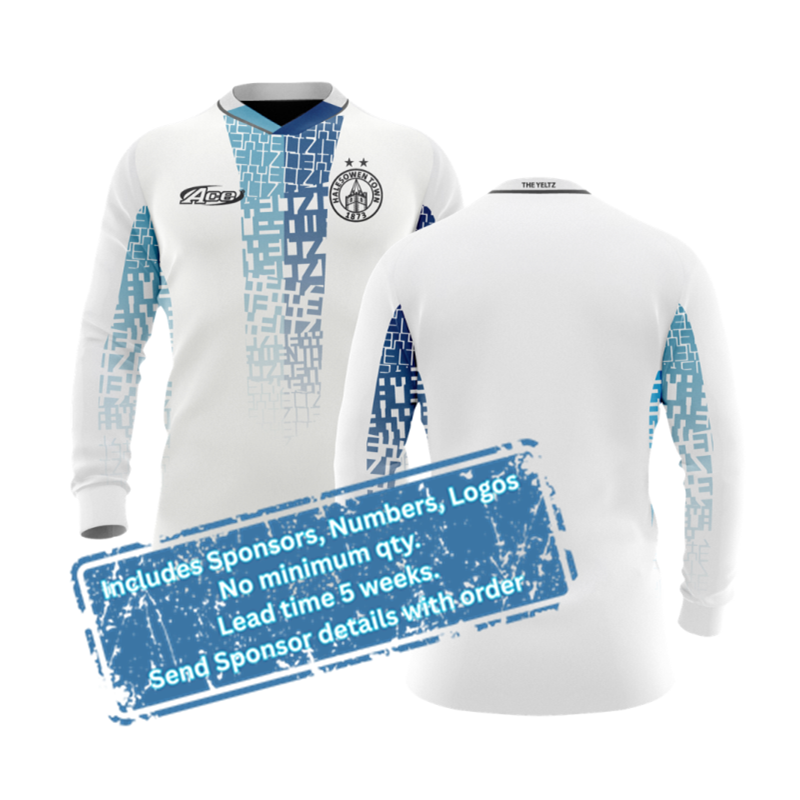 Polyester premium fabric, official HTFC home playing shirt. Additional sponsor logos, numbers, names all inluded in the price.