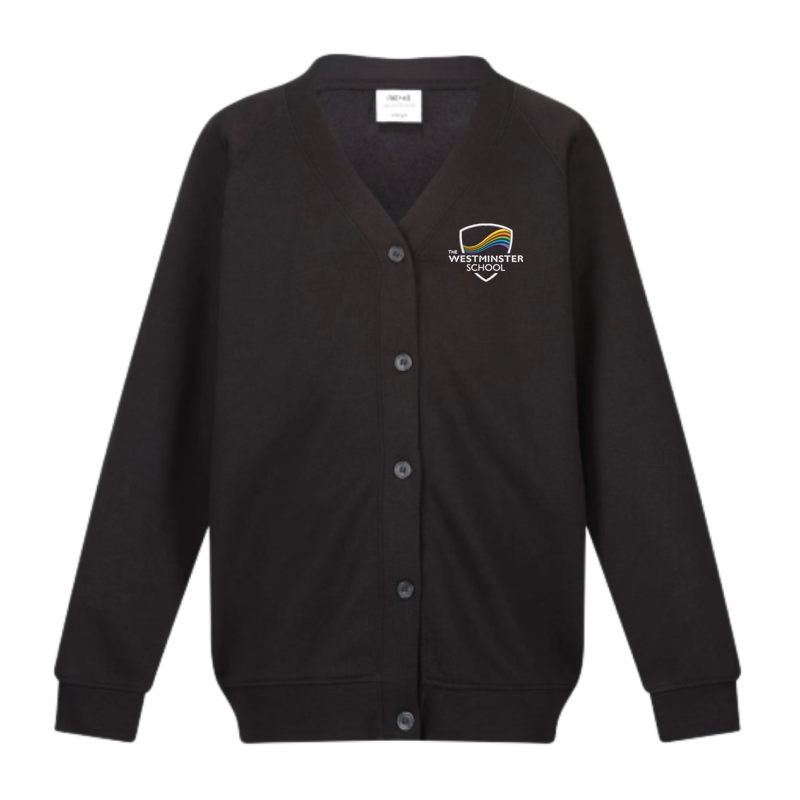 Jersey Cardigan embroidered with School logo.