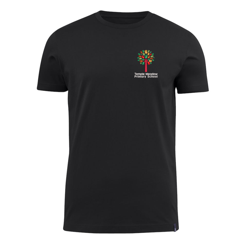 Crew neck hevy cotton t shirt with School logo.