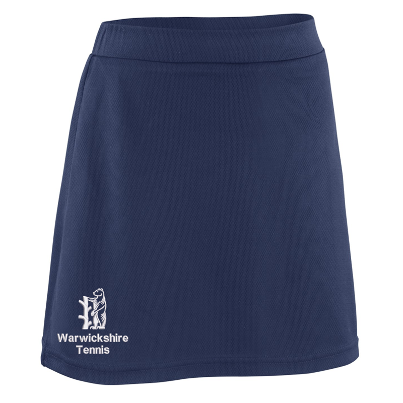 Junior skort with embroidered logo.