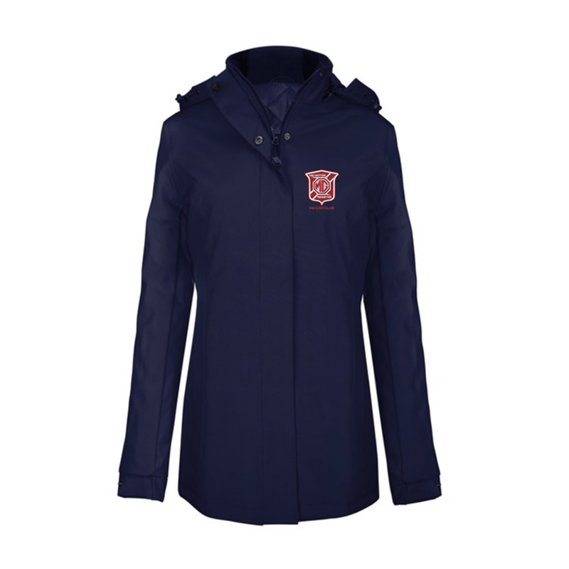 100% polyester Oxford outer - quilted polyester padding and lining. Zip fastening with tear release fastening and concealed press studs. 2 zipped outer pockets. 2 inside pockets (1 mobile phone pocket). Concealed hood. Fleece-lined collar.