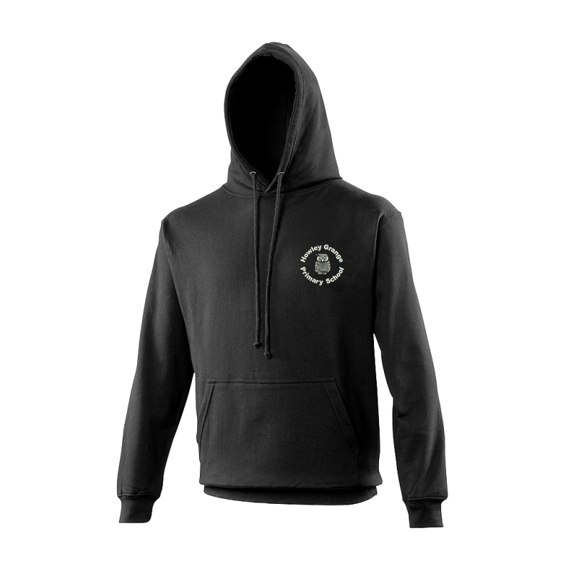 Classic hooded sweat shirt with School logo embroidered.