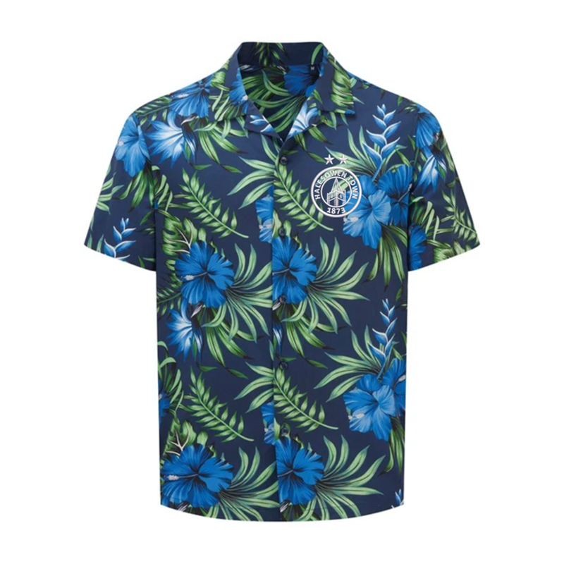 Perfect for Yeltz holidays or just lounging in the sun, this shirt features a relaxed fit, lightweight material, a trendy Cuban collar, and easy button fastening.