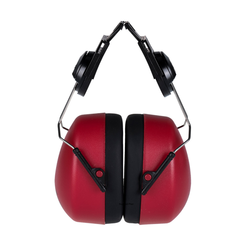 The ear defenders can be put into the stand off position. Compatible with helmets. Easy to clip on.