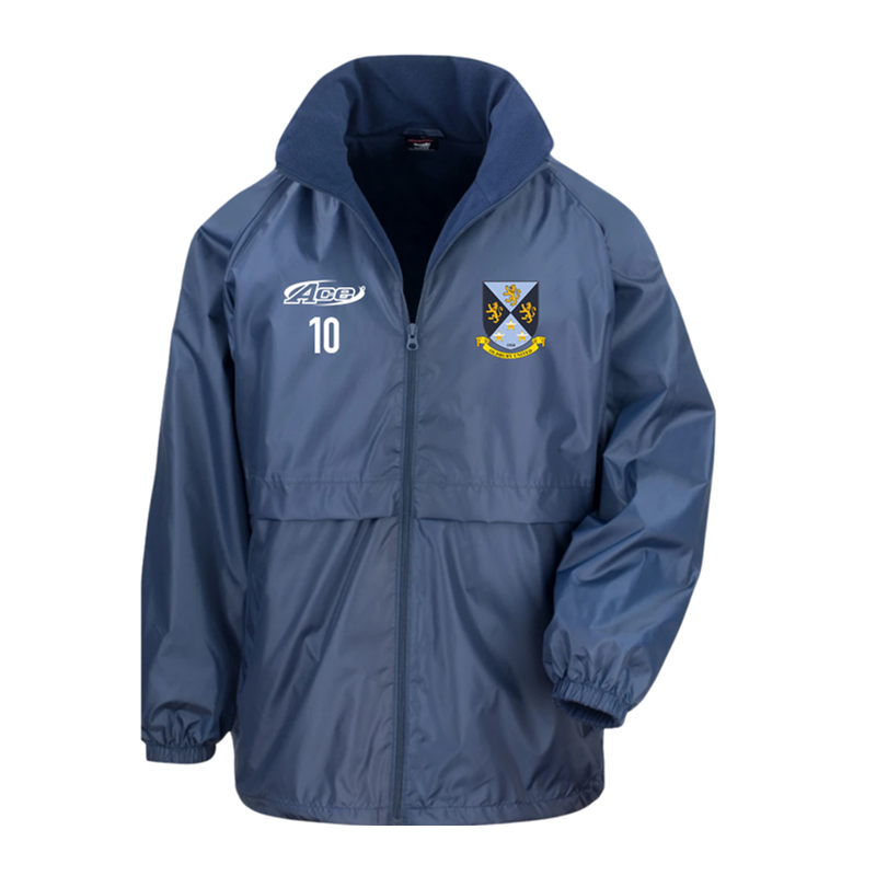 Fleece line full zip trainng jacket, club logo printed and free number or initials.