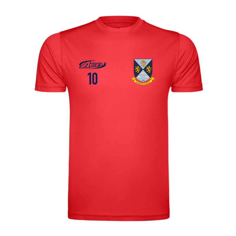 Sports polyester crew neck training top, Juniors or Senior unisex or ladies fit, with club logo and free number or intials to front.