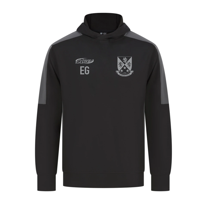Coaches Overhead hooded track top with club logo and optional free initial