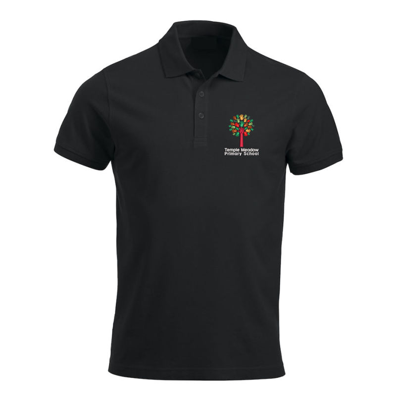 PolyCotton staff poloshirt in black