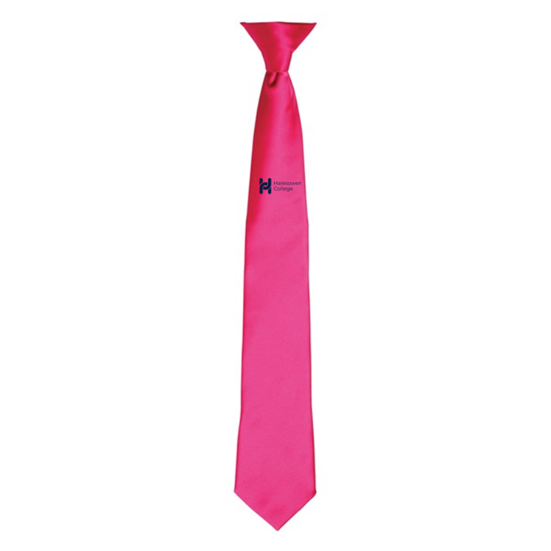 Satin Clip On Tie, with College logo.