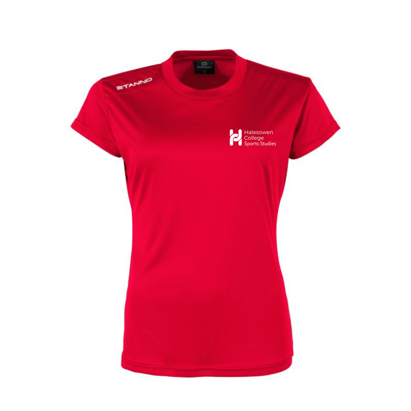 Gym Instructor round neck sports shirt, with moisture regulating ClimaTec qualities. The shirt has a small panel on the right shoulder, with a printed Stanno logo.